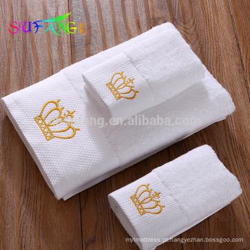 Roupa de cama / 5 estrelas Quality white India cotton towel set